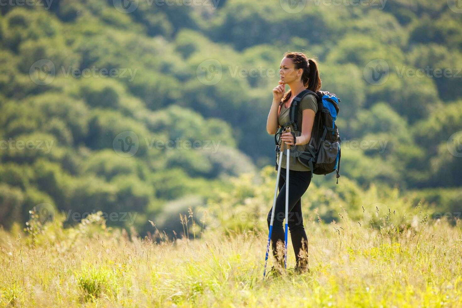 A woman hiking photo