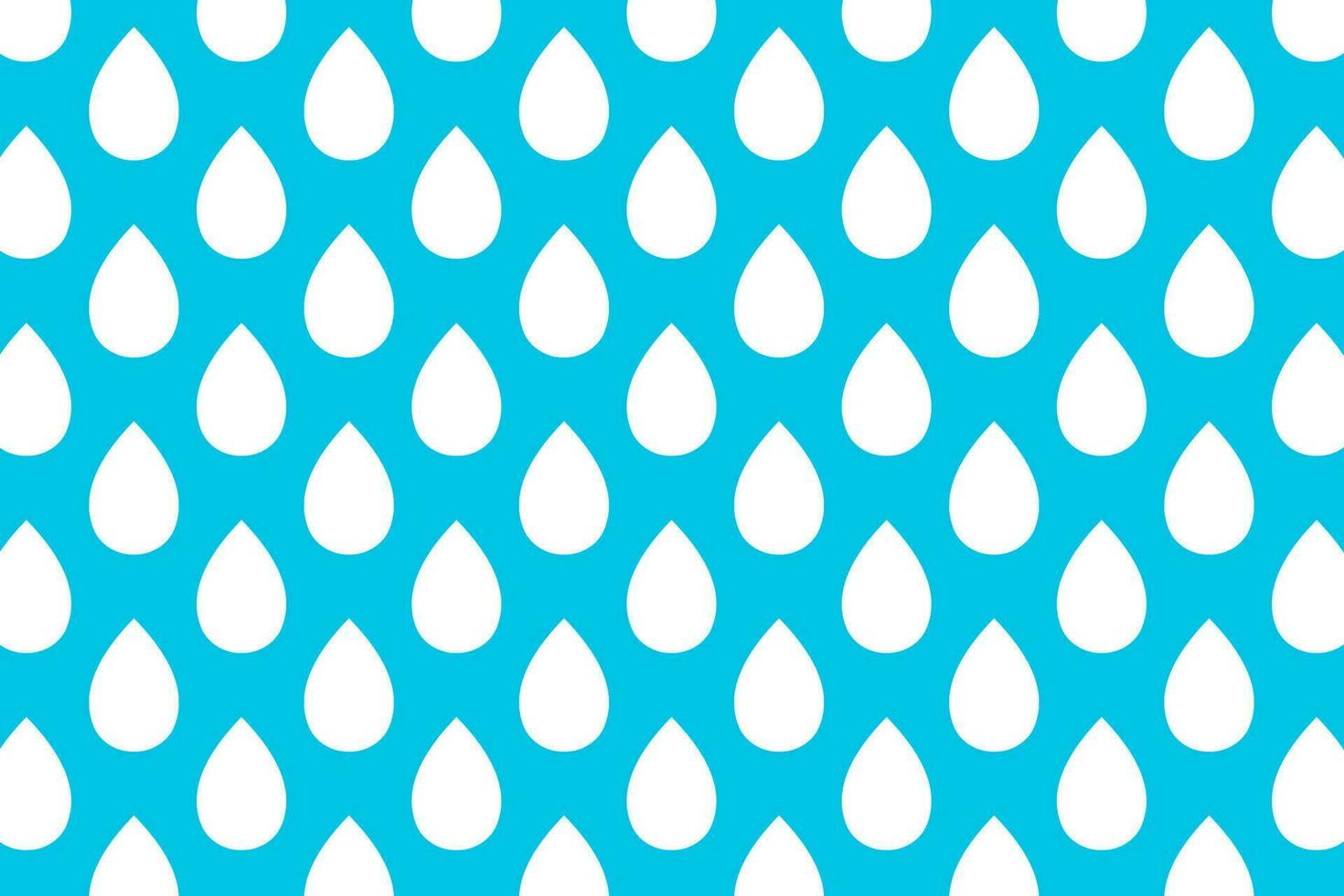 Blue and white raindrop seamless pattern. Water droplets vector background.