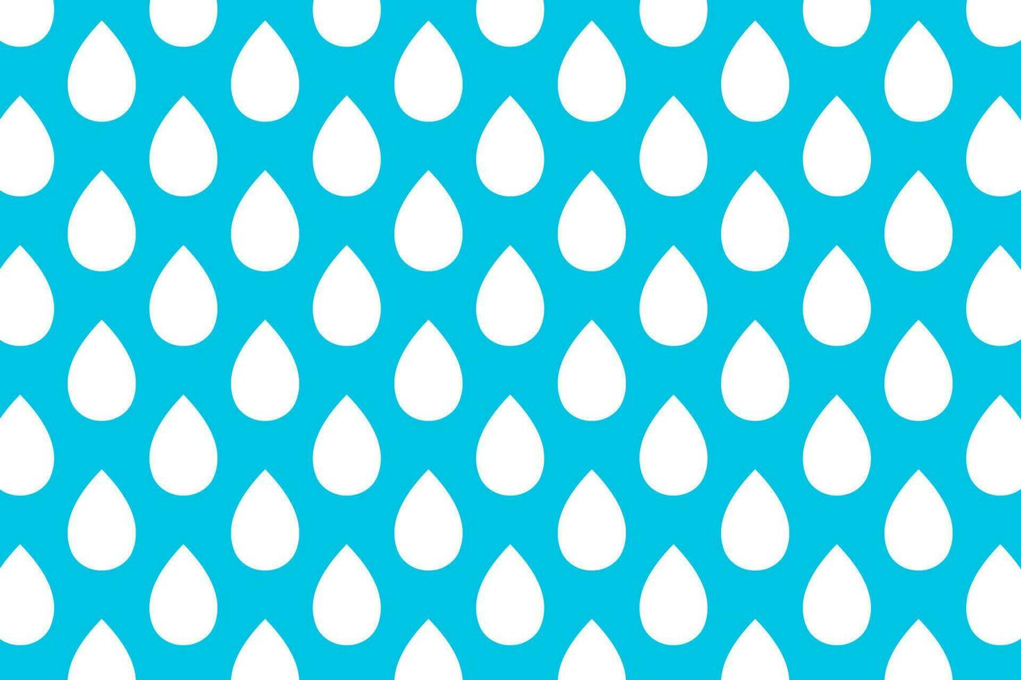 Blue and white raindrop seamless pattern. Water droplets vector background.