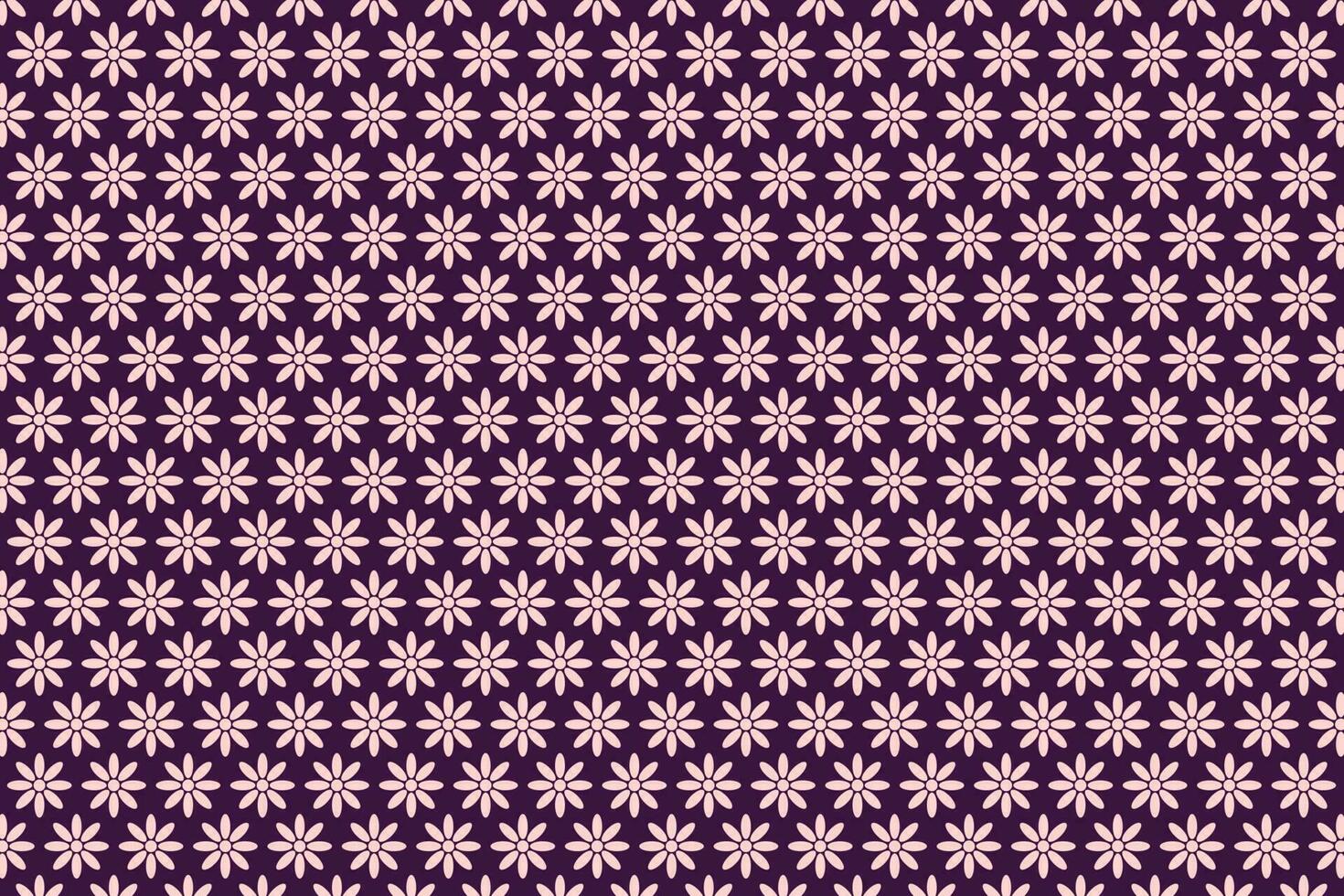 Pink and purple flower doodle seamless pattern vector