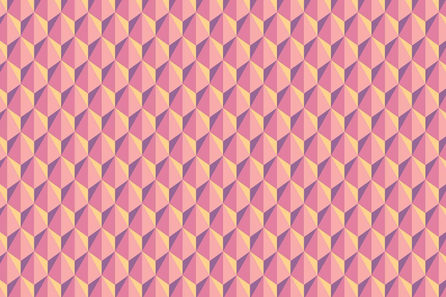 3d pink, purple, and yellow origami block pattern. Vector background.