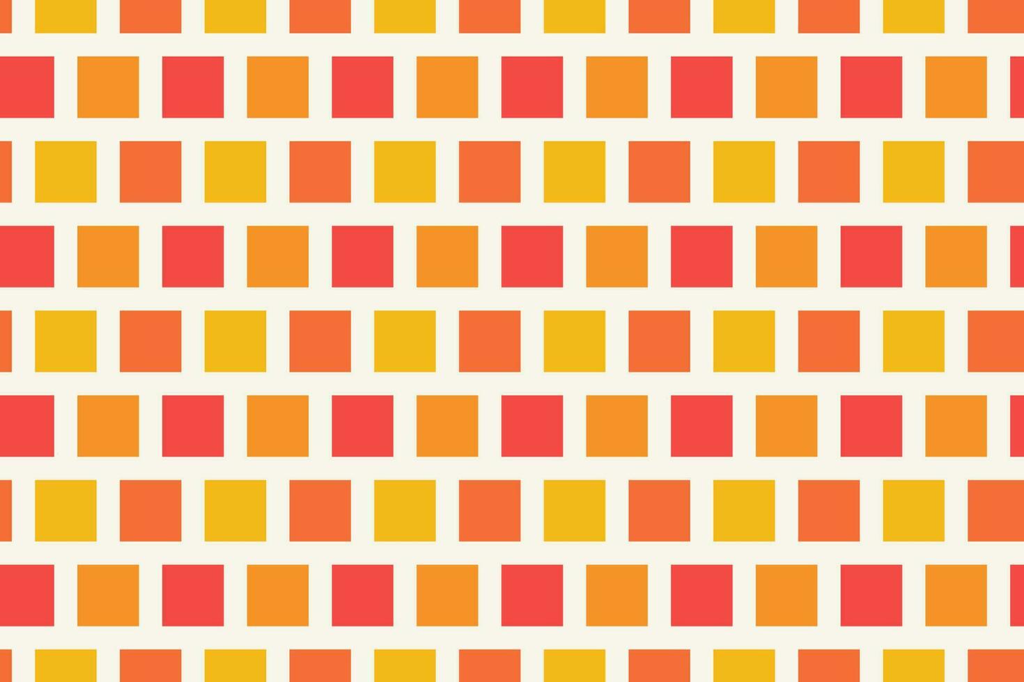 Red, orange square tile pattern vector background