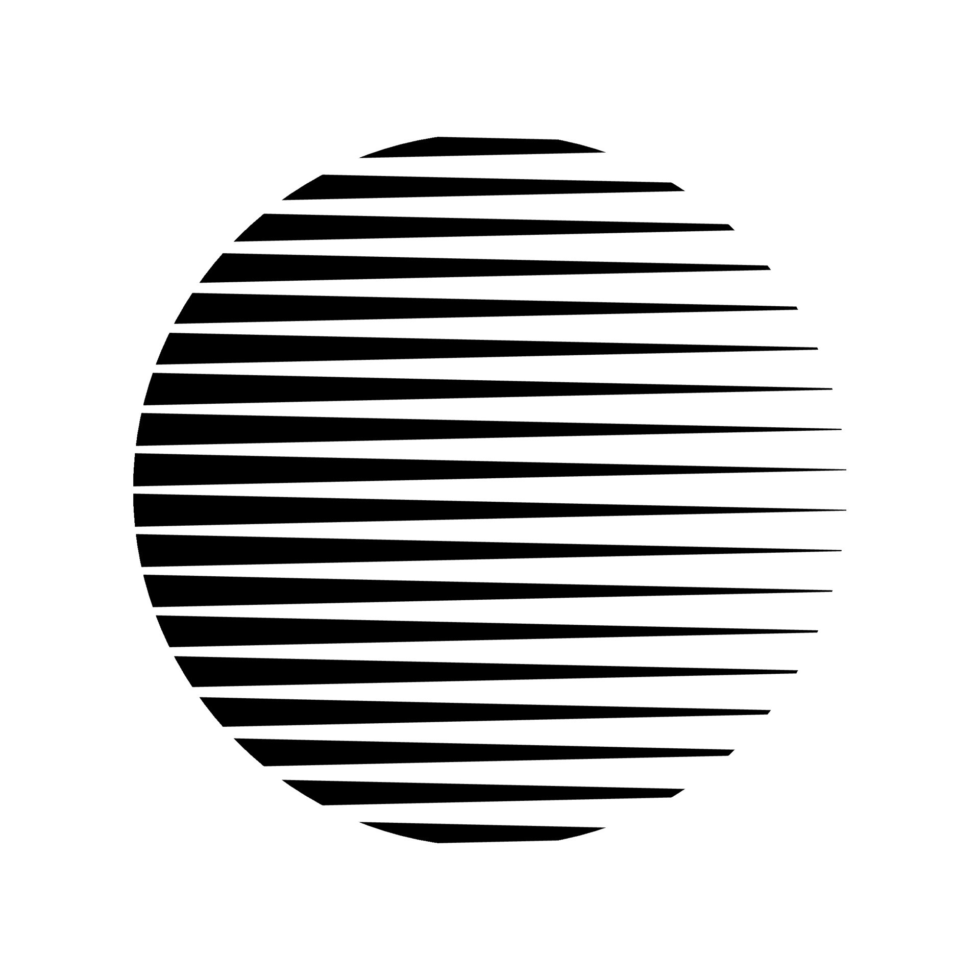Black and white triangular stripe circle logo vector illustration