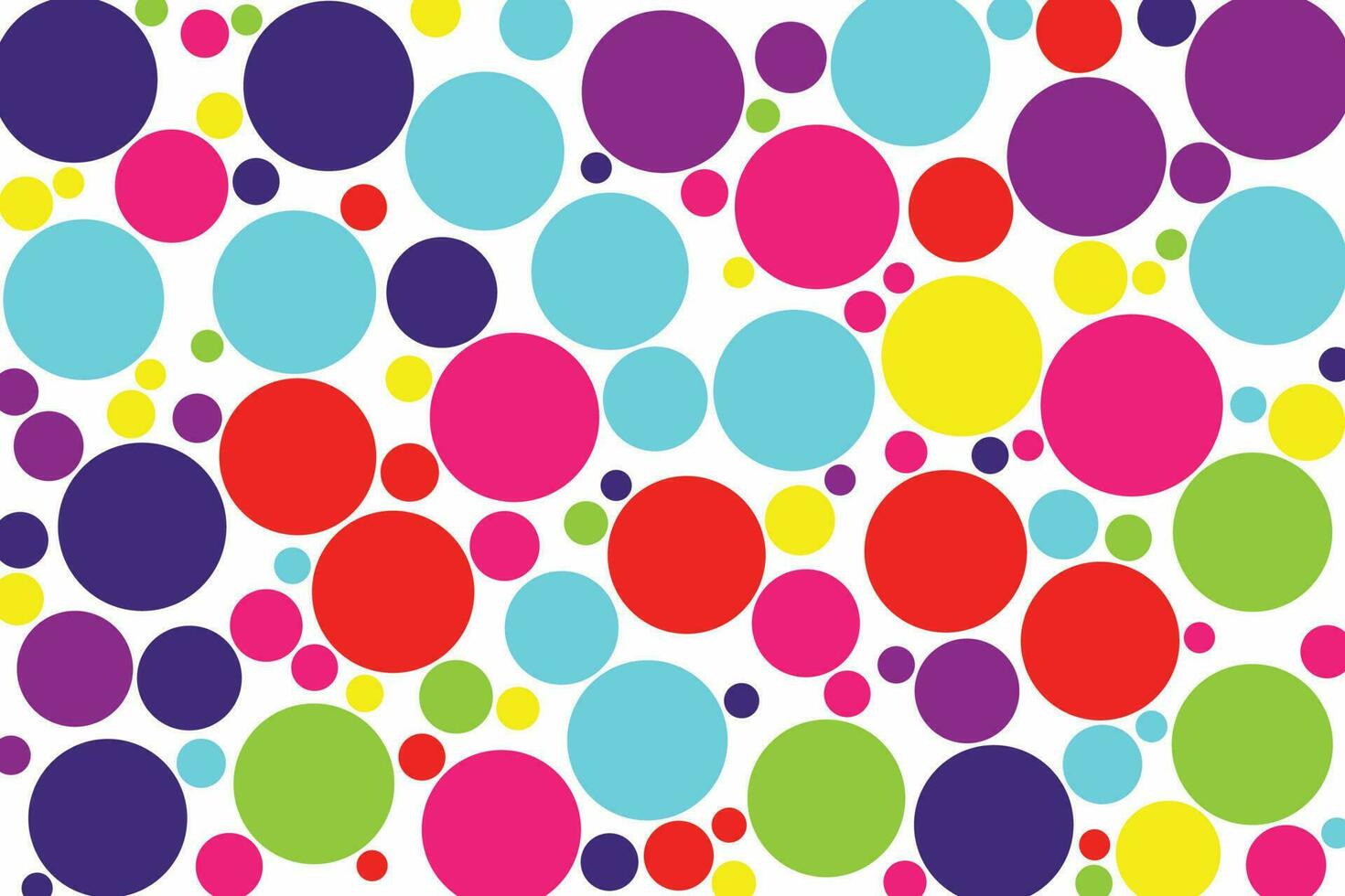 Pink,red,green,and yellow chaotic mosaic circles. Confetti vector background.