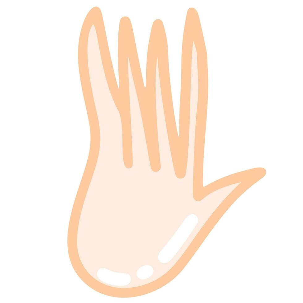 A hand with a greeting sign vector