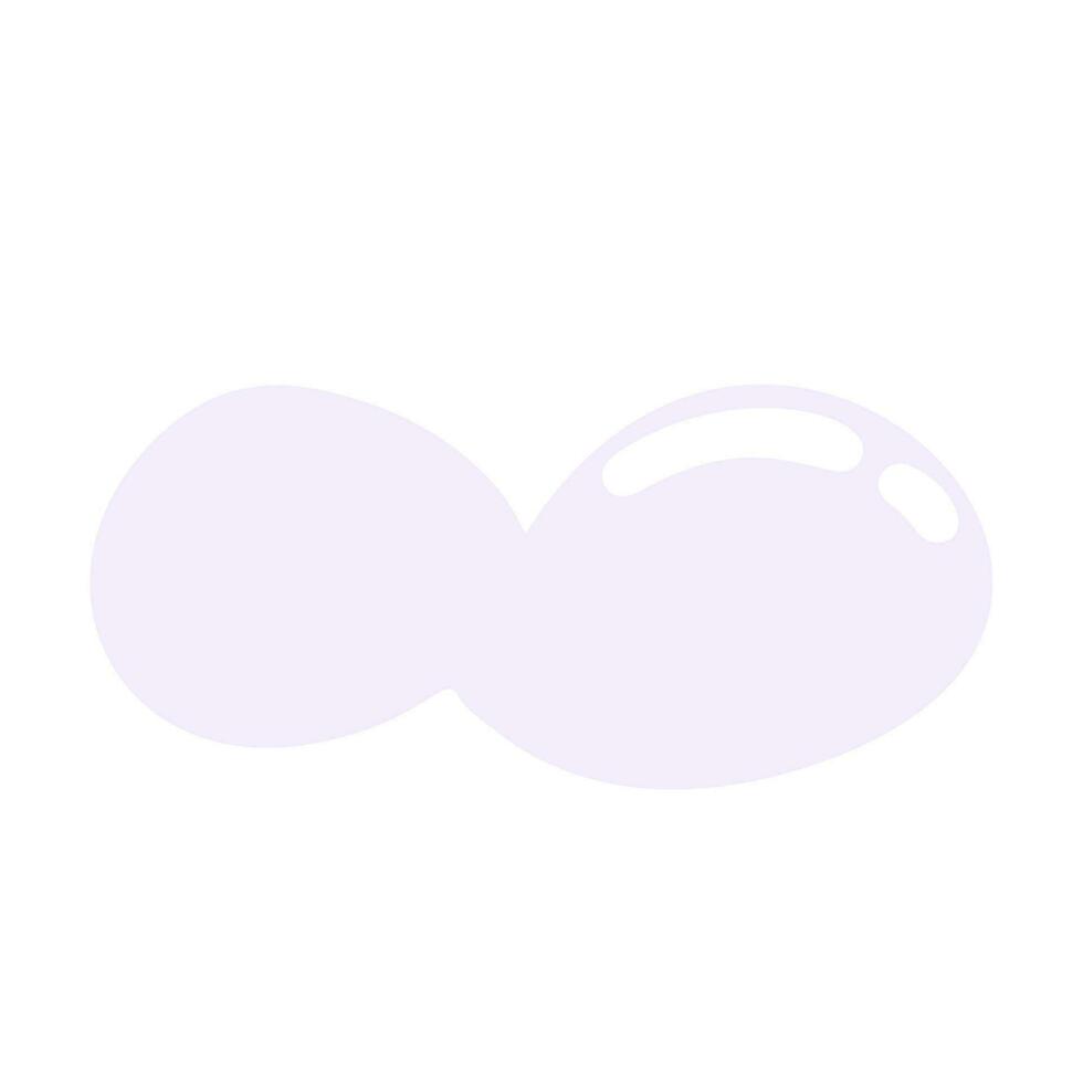 The cloud is lilac with shine, plump vector