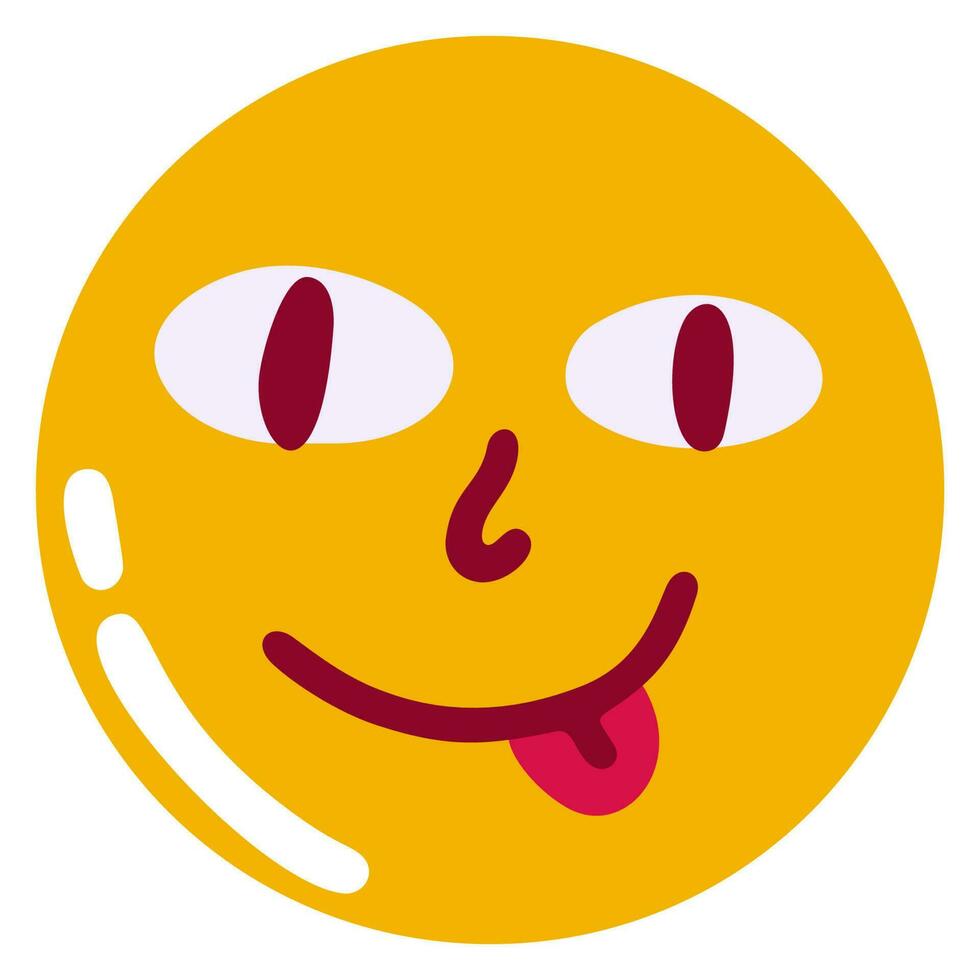 Smiling moon, yellow moon with a smile vector