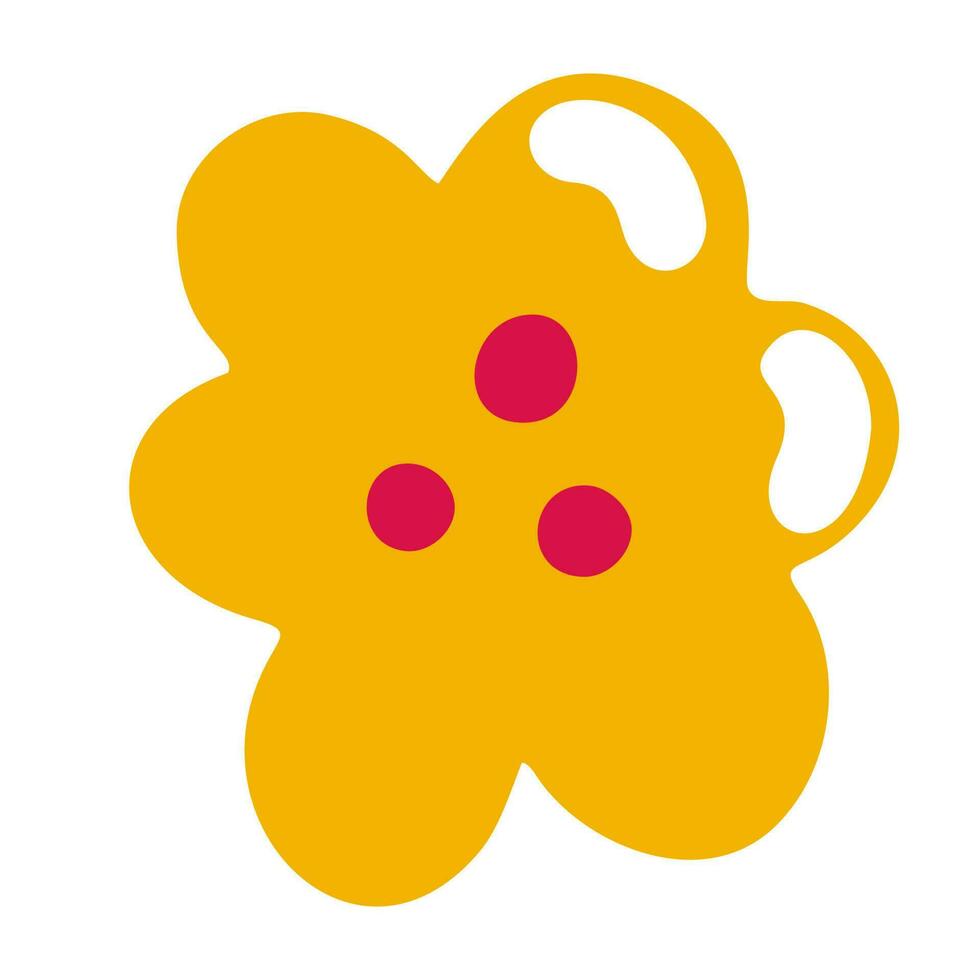 Yellow flower with a flare vector