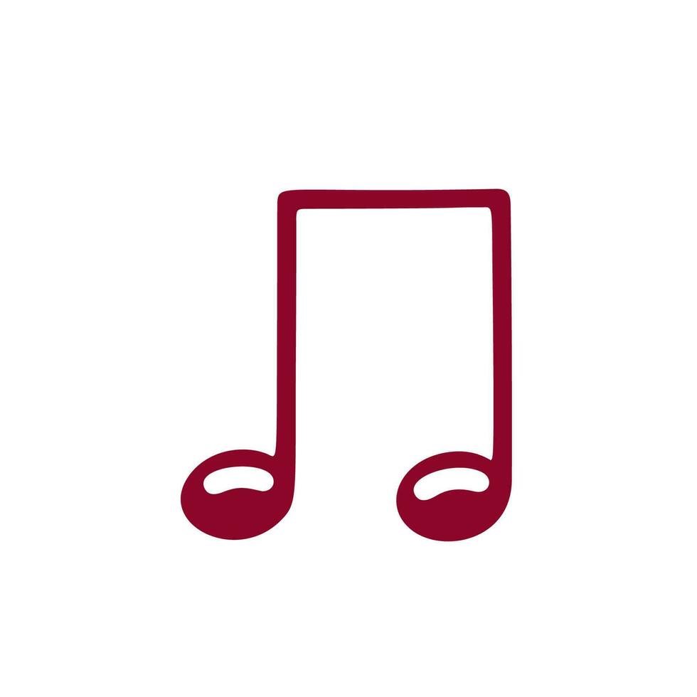 Music, two notes, two quarters vector