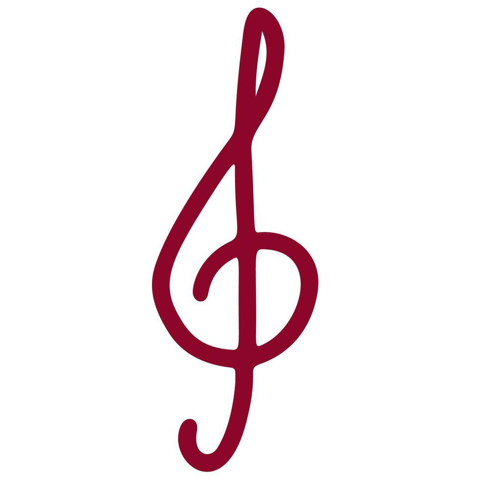 Musical sign treble clef vector