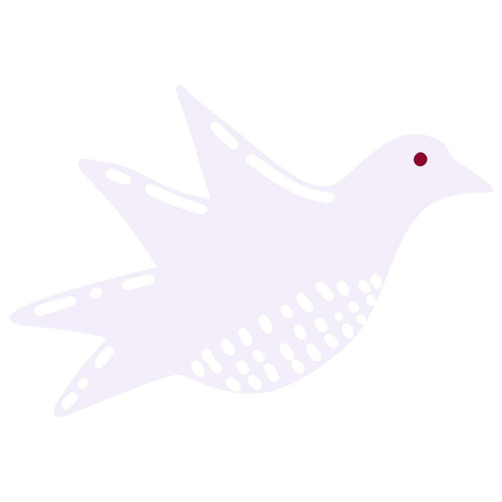 Dove of peace, white bird vector