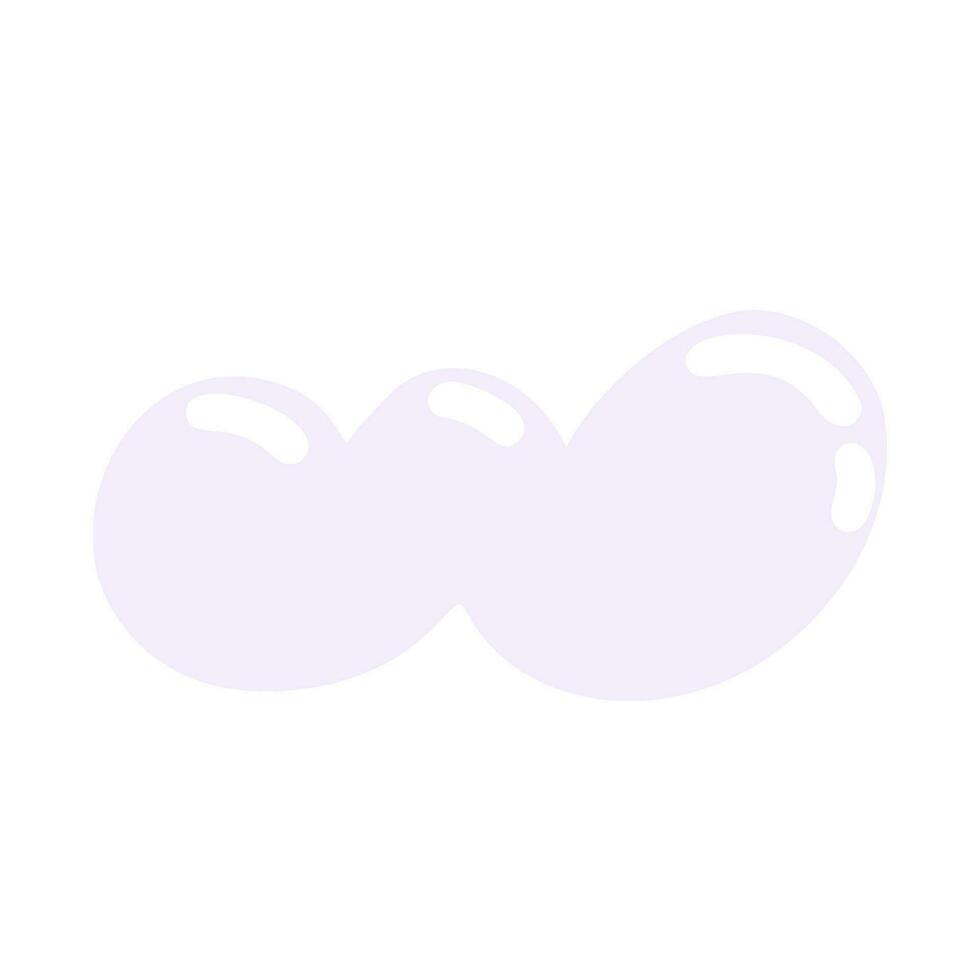 The cloud is lilac with shine, plump vector