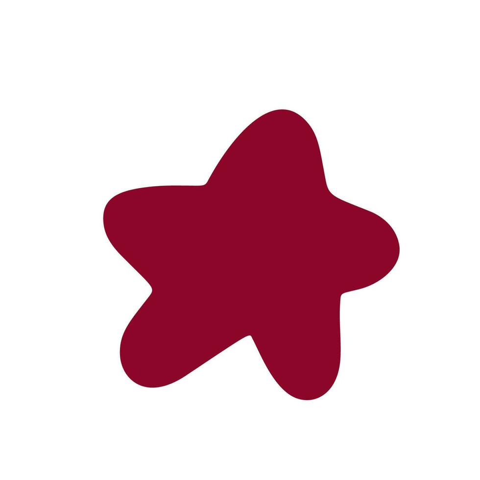 Crimson star, an element for decoration vector