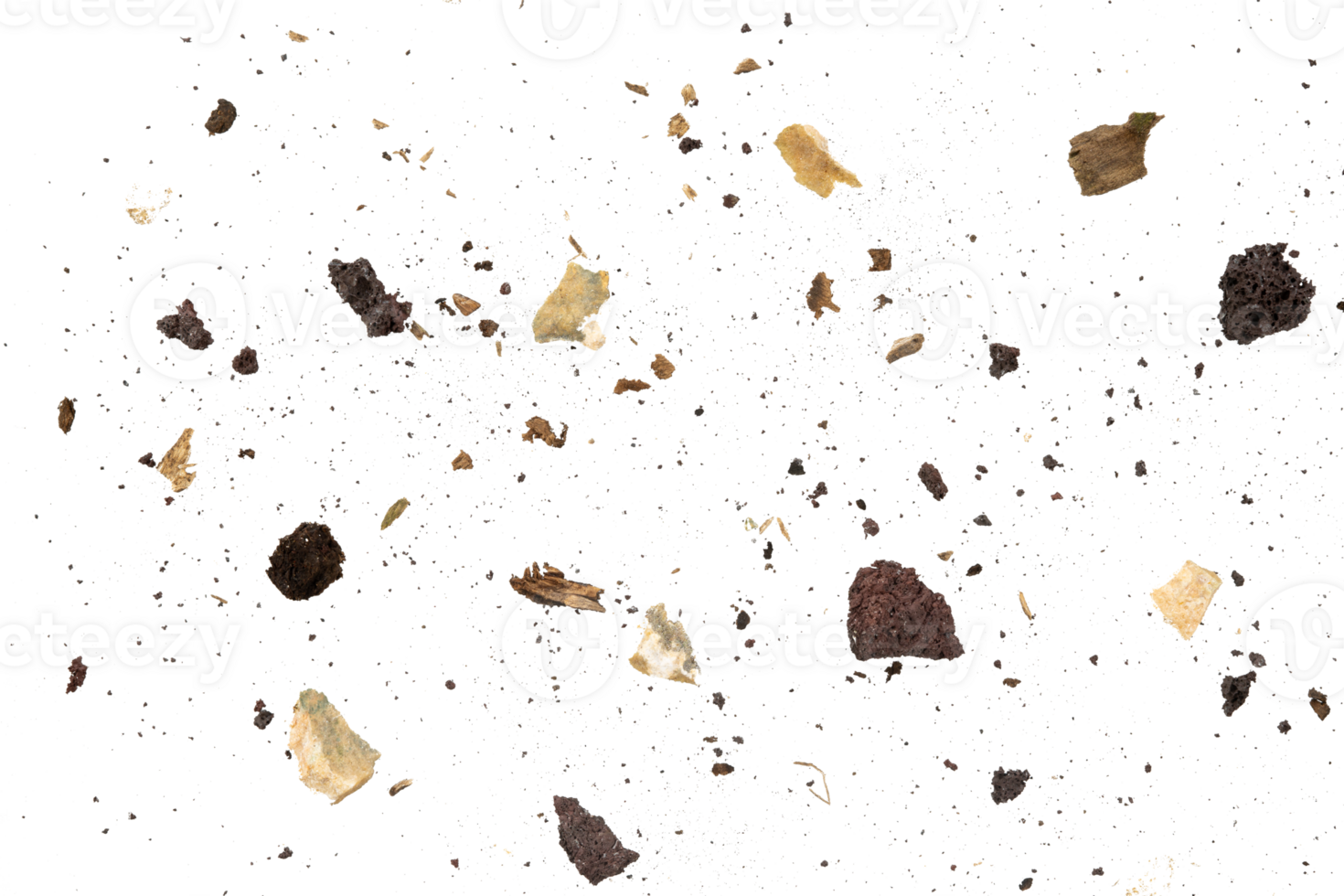 Dirty explosion particle. Abstract stone and dust texture png