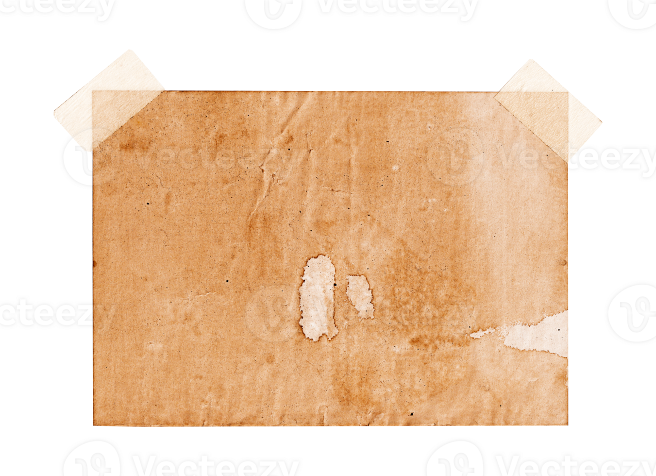 old paper texture with tape isolated png