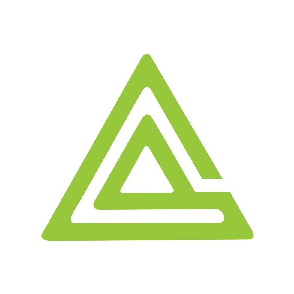 Triangle letter dp logo vector