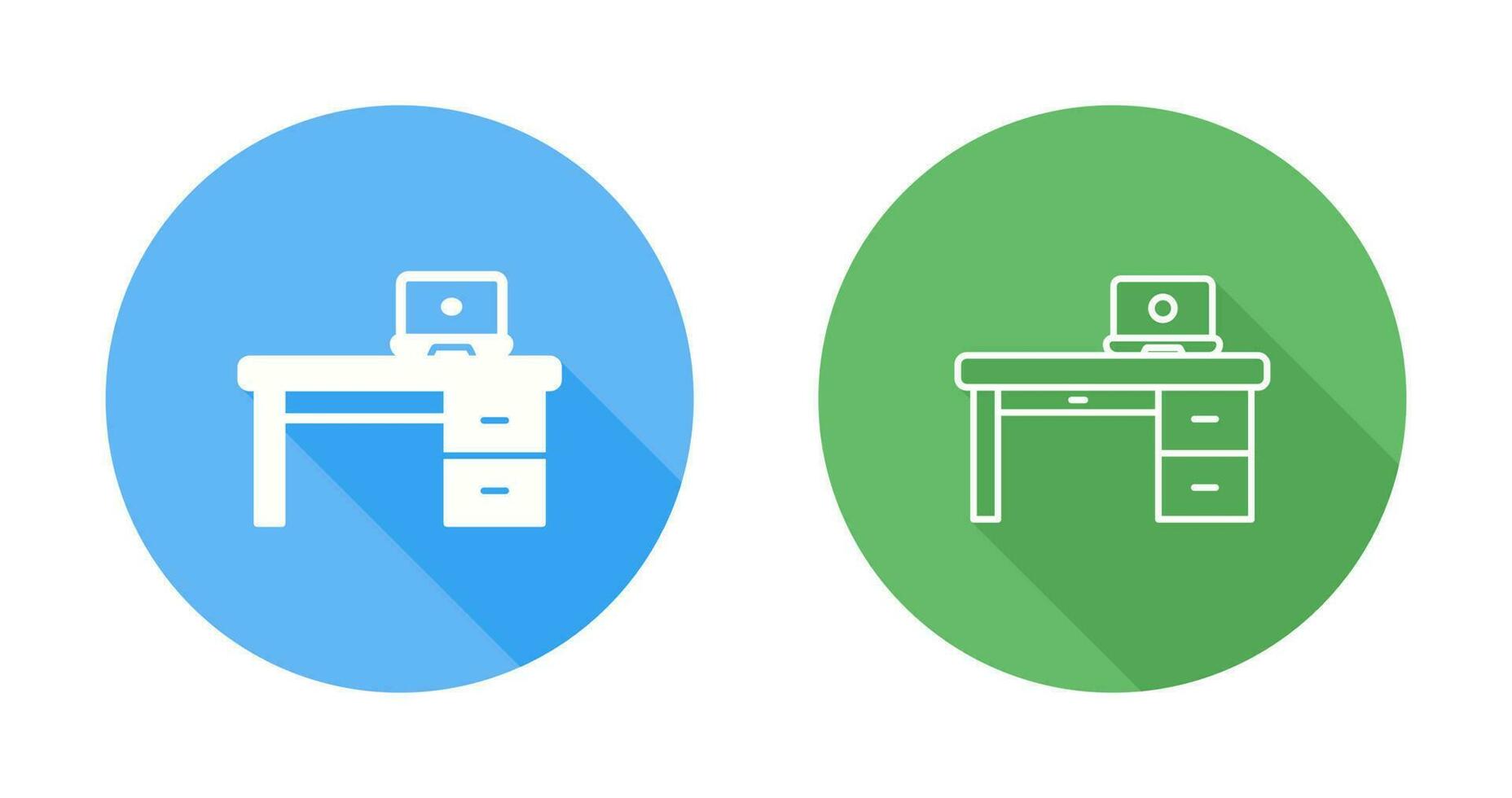Office Desk Vector Icon