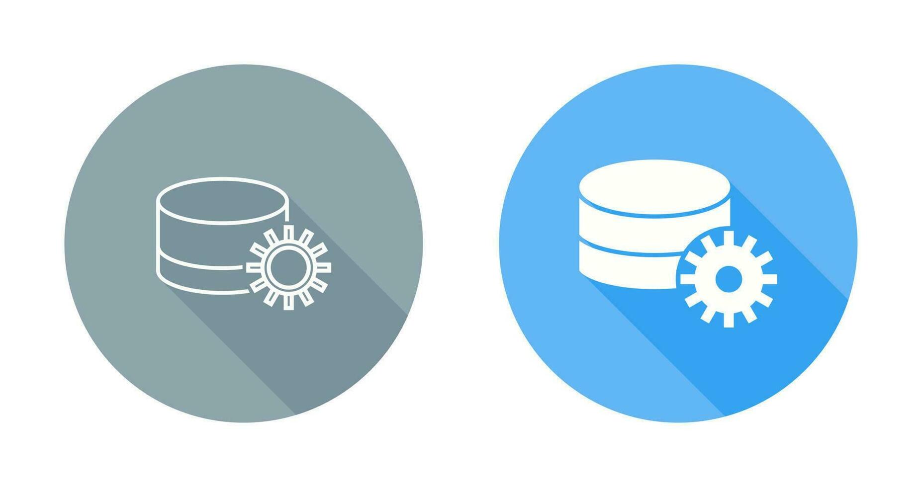 icono de vector de configuración de base de datos