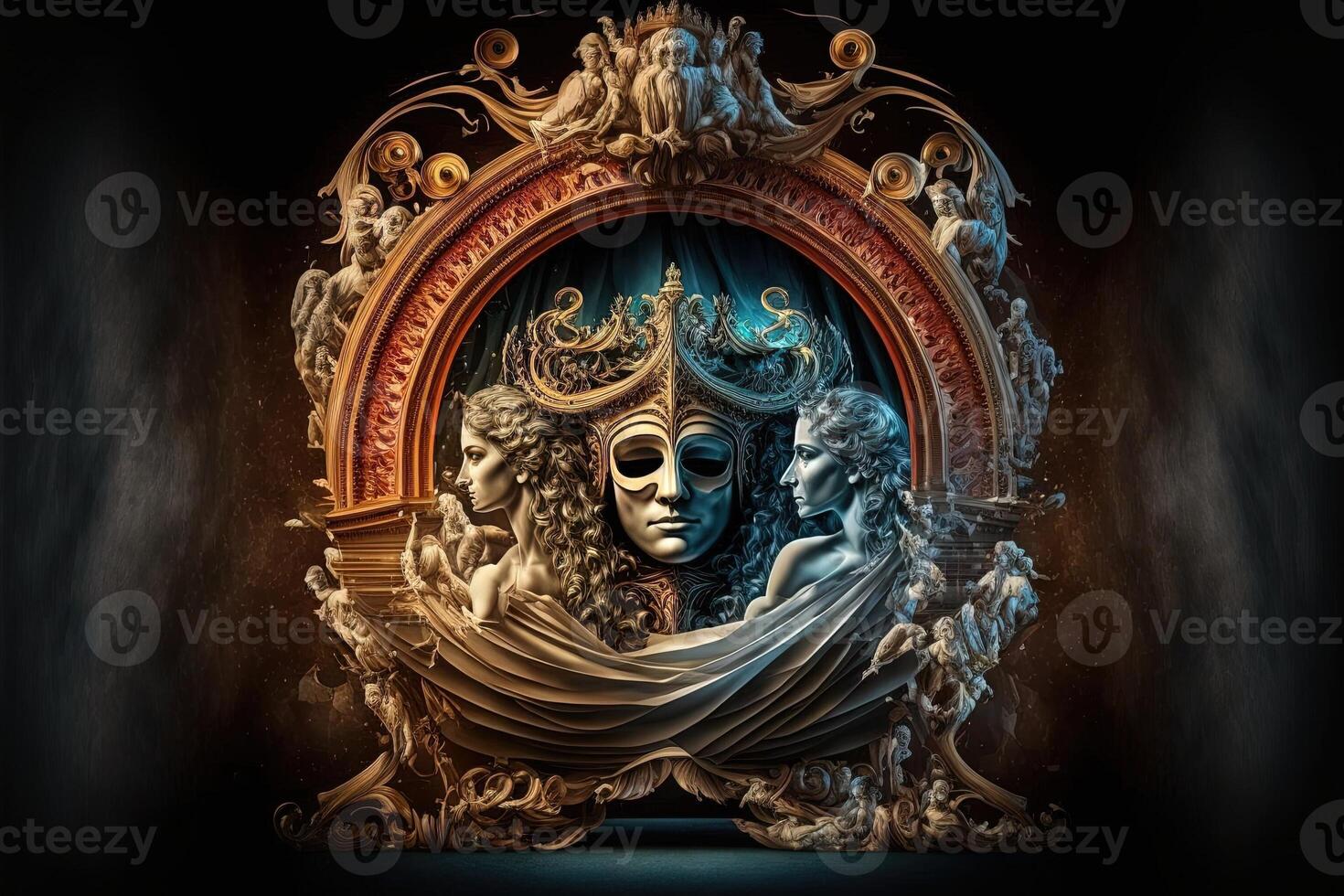 World Theatre Day abstract illustration photo