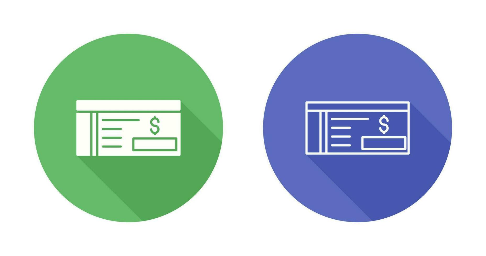 Bank Check Vector Icon