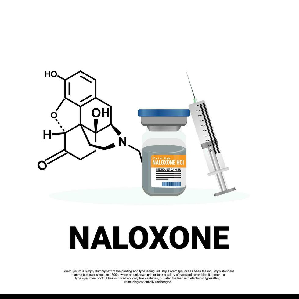 naloxona medicina usado a bloquear el efectos de opioides medicación vector