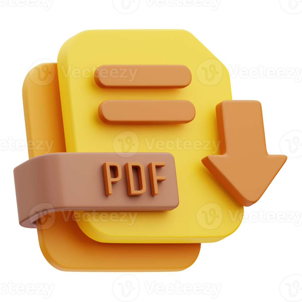 Download File PDF Online Education 3D Illustration png