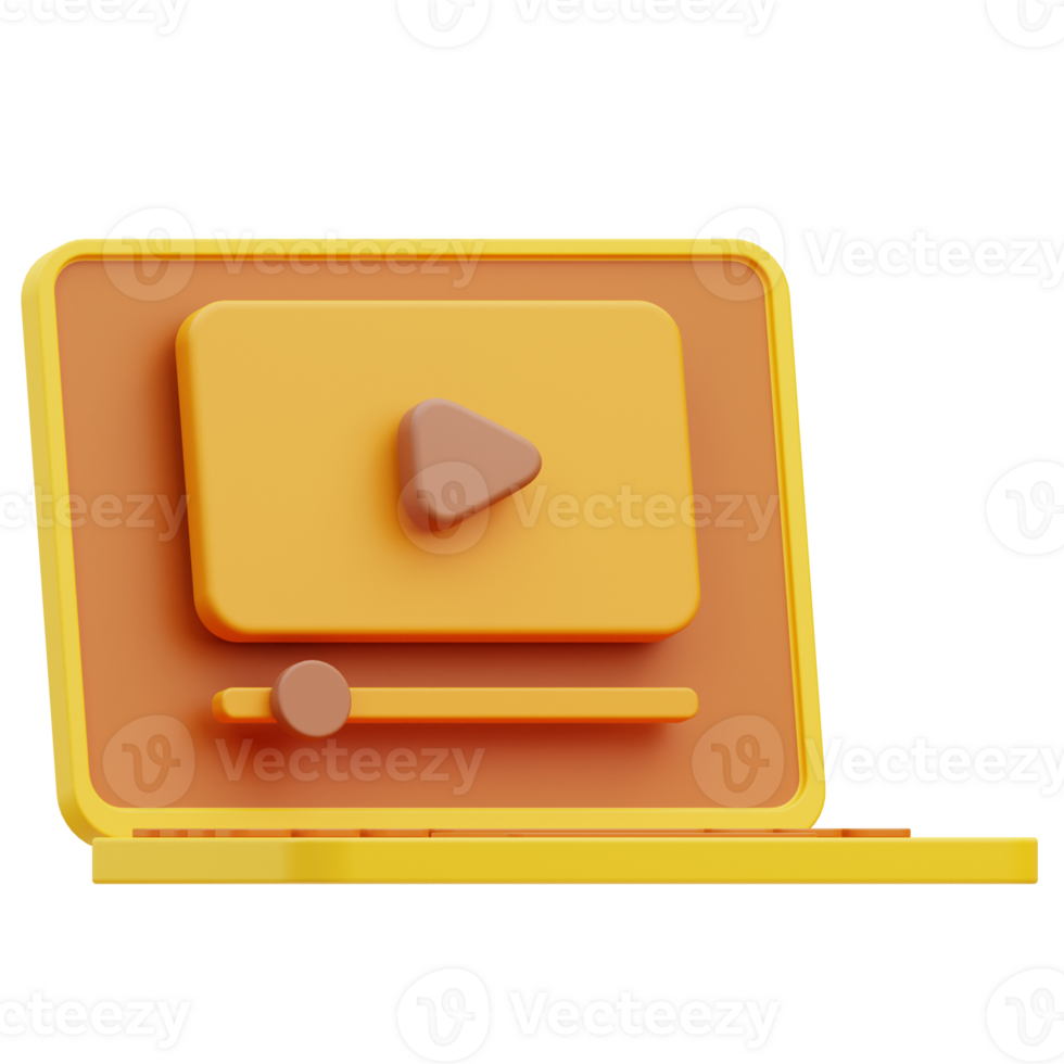 e-learning Online Education 3D Illustration png