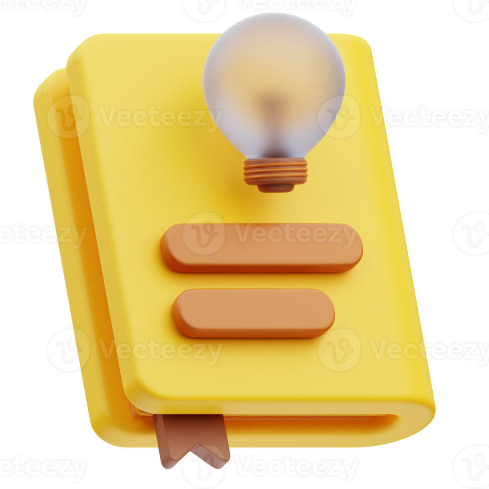 Idea Online Education 3D Illustration png