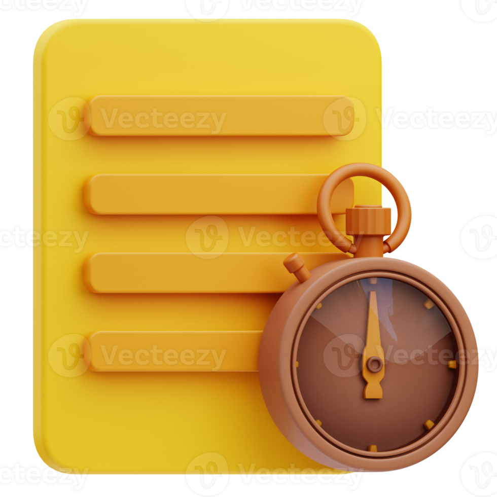 Time Learning Online Education 3D Illustration 23944427 PNG