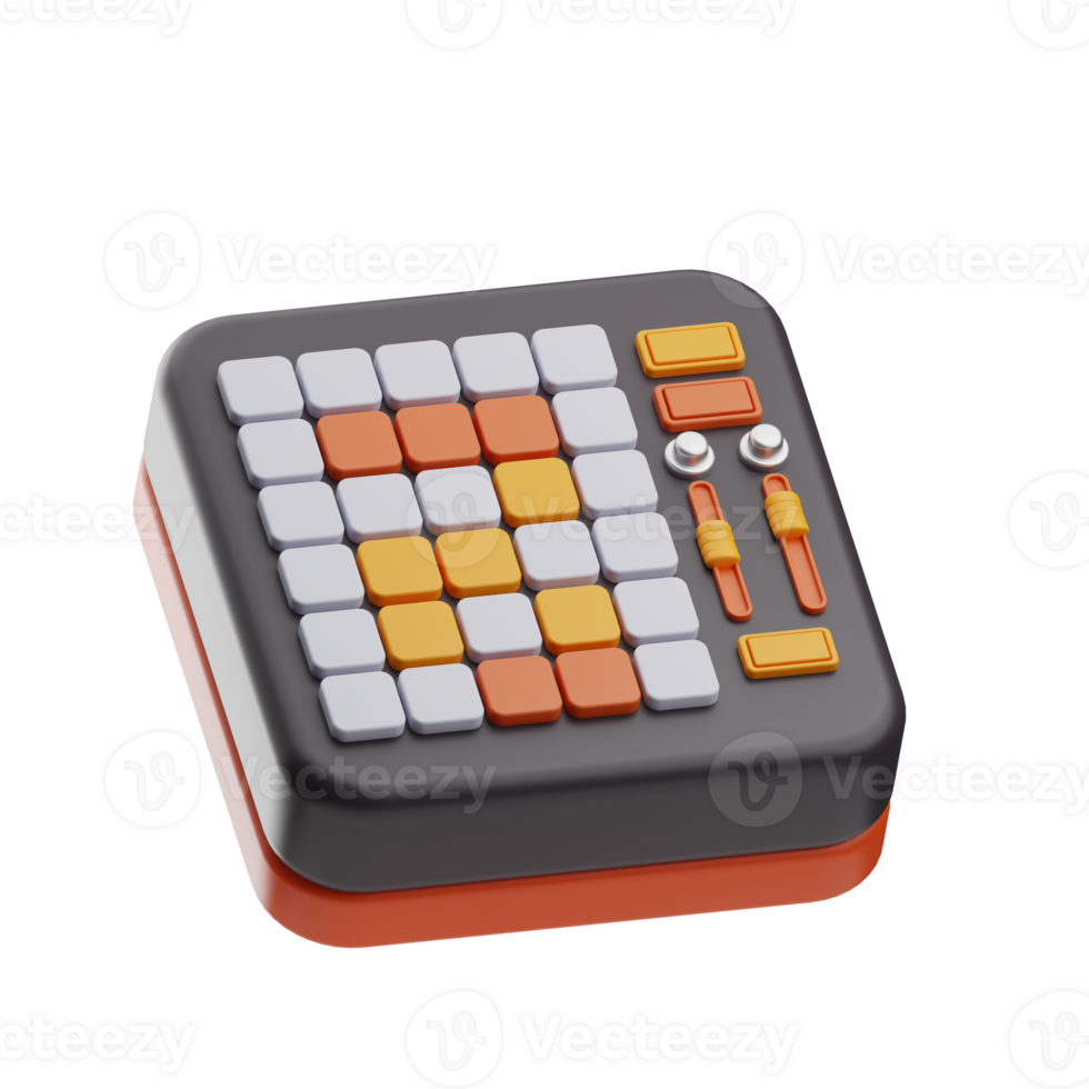 music object launchpad illustration 3d png