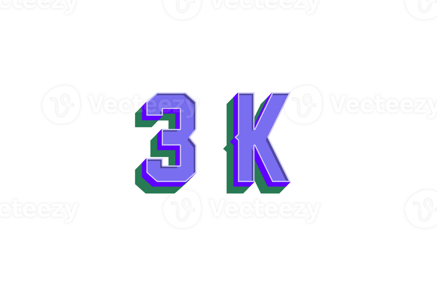 3 k subscribers celebration greeting Number with vintage design png