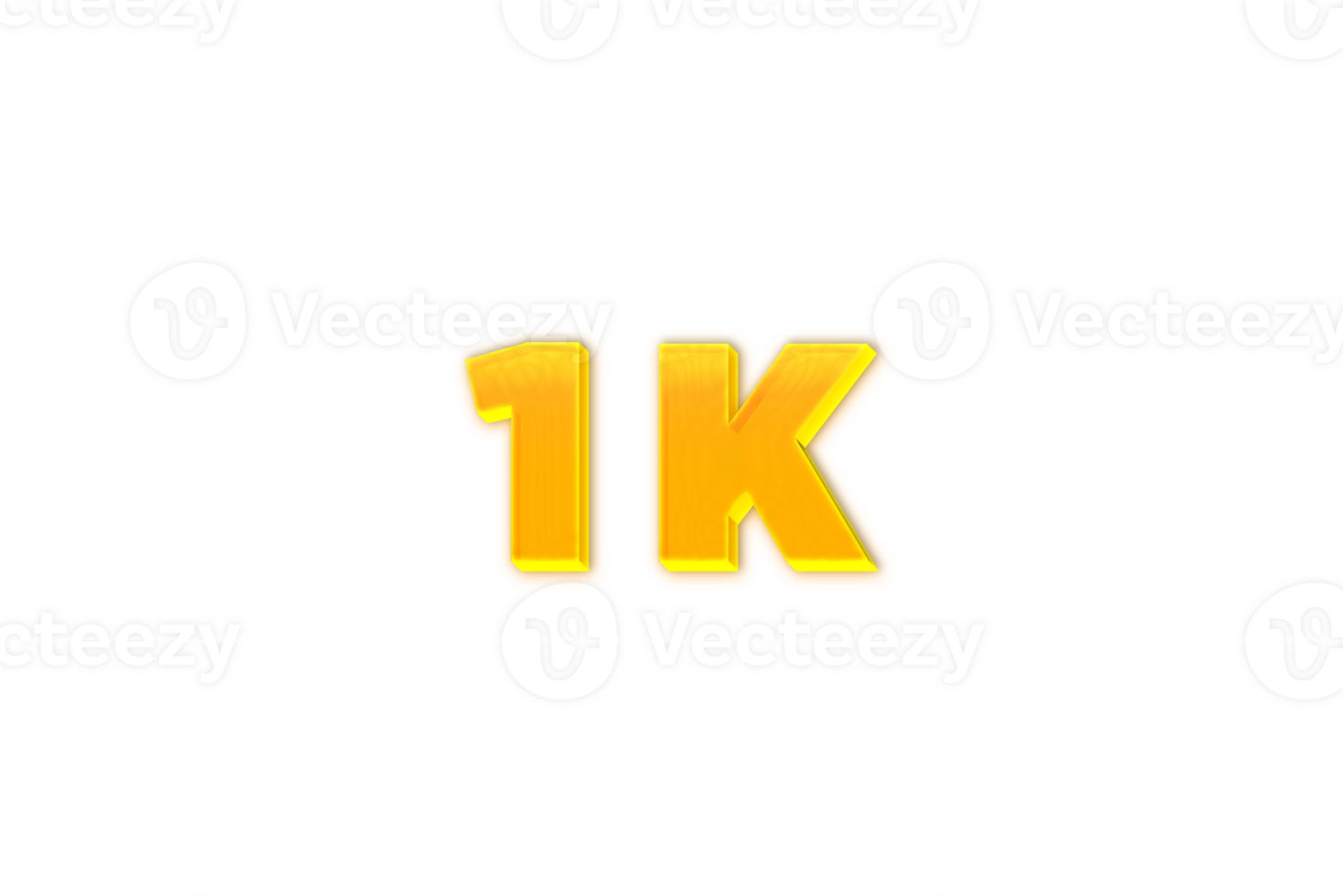 1 k subscribers celebration greeting Number with yellow design png