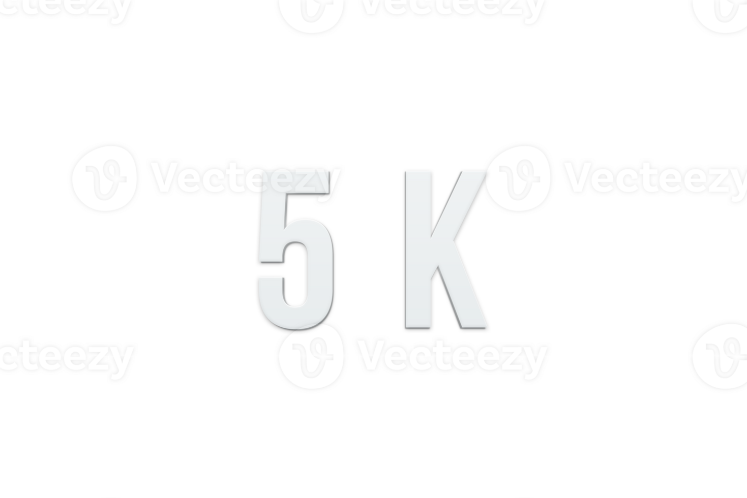 5 k subscribers celebration greeting Number with minimal design png