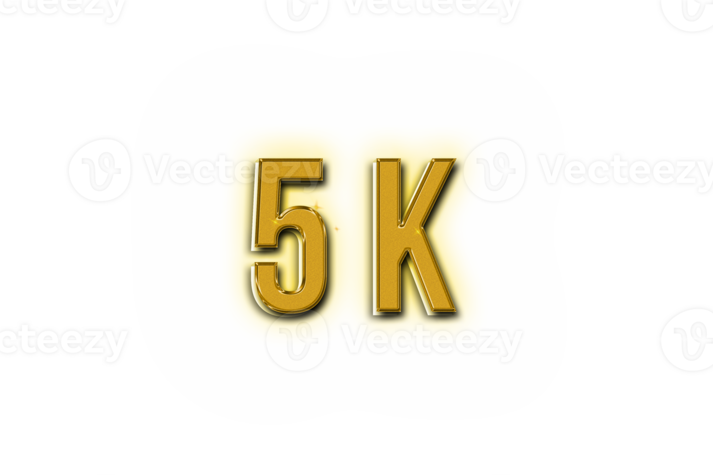 5 k subscribers celebration greeting Number with golden design png