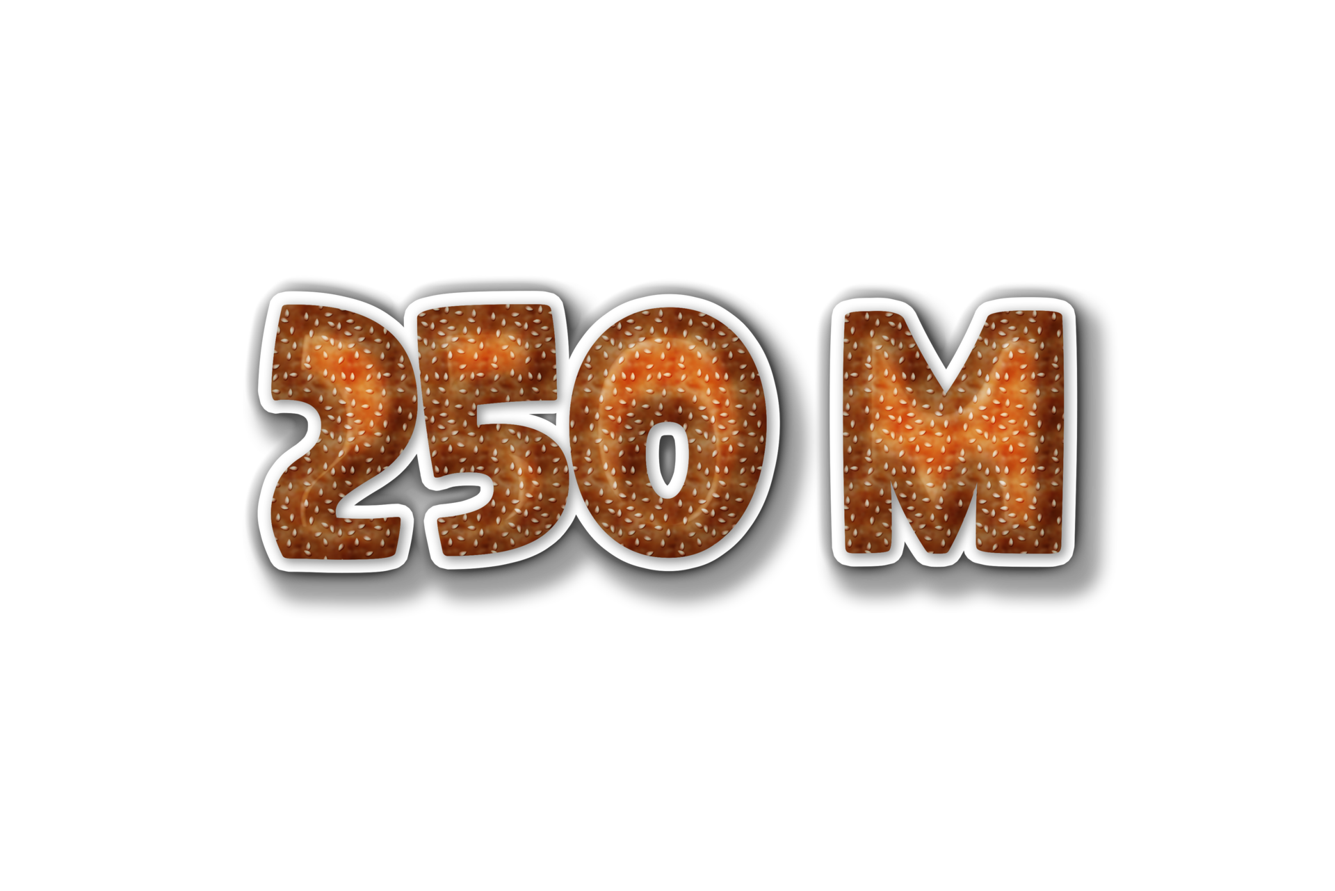 250 Million Subscribers Celebration Greeting Number With Burger Design 250-million-subscribers-celebration-greeting-number-with-burger-design