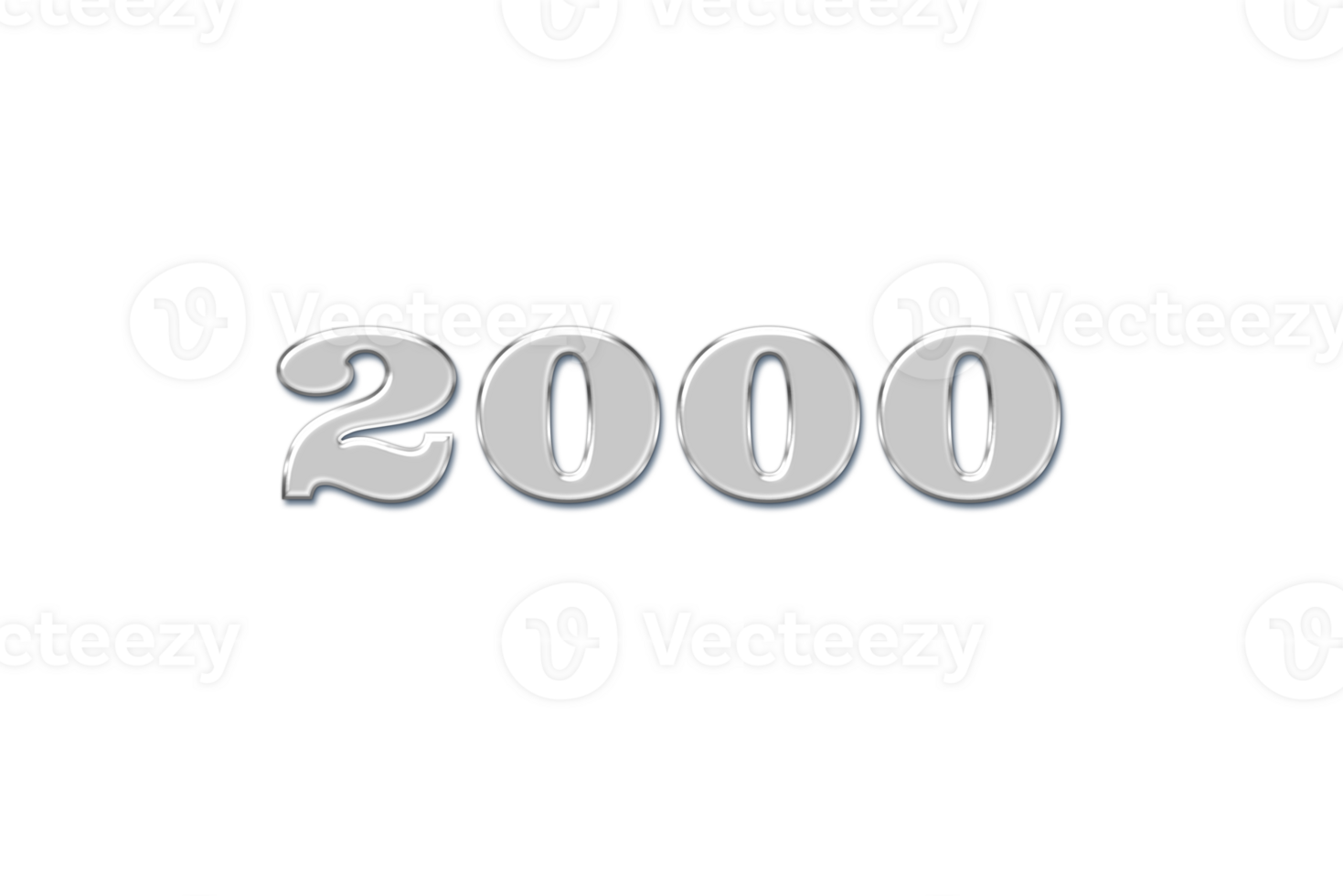 2000 subscribers celebration greeting Number with glass design png