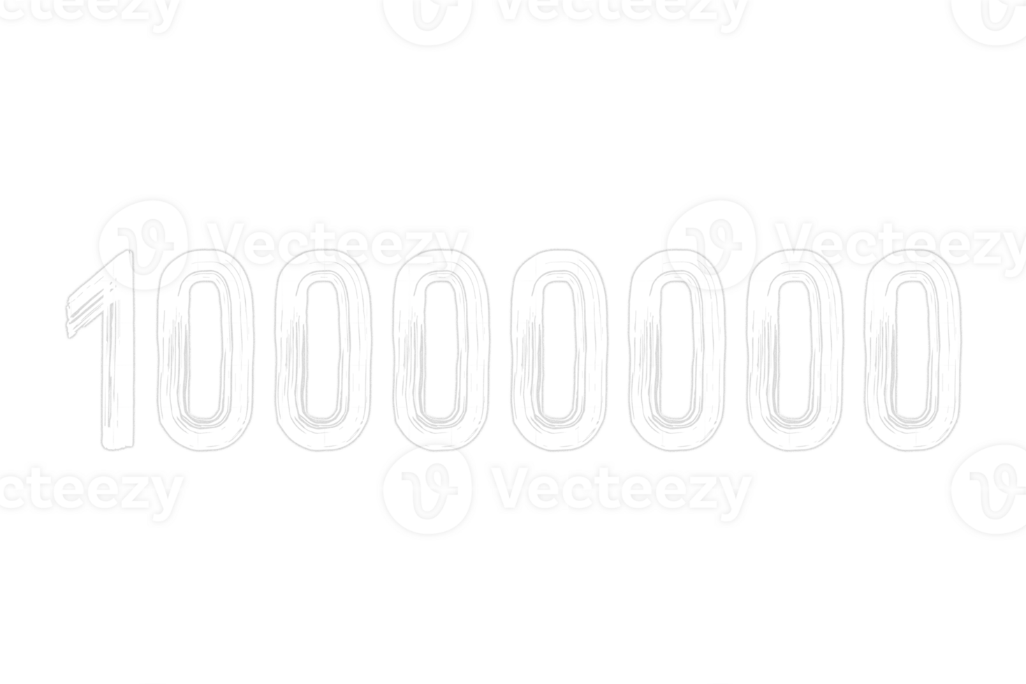 10000000 subscribers celebration greeting Number with chalk design png