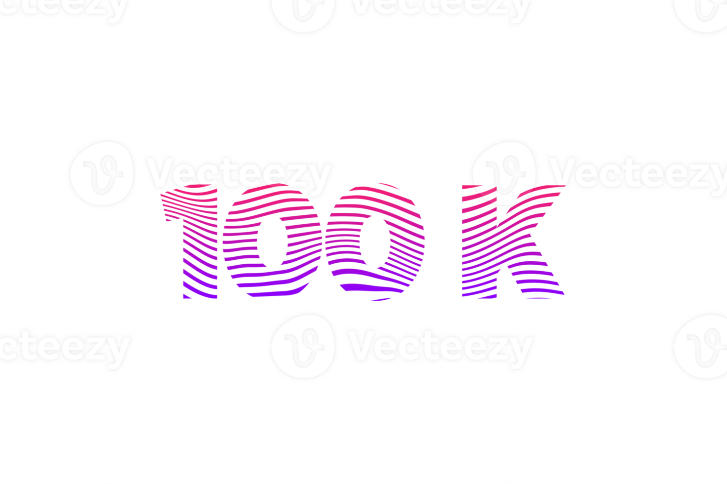 100 k subscribers celebration greeting Number with waves design png