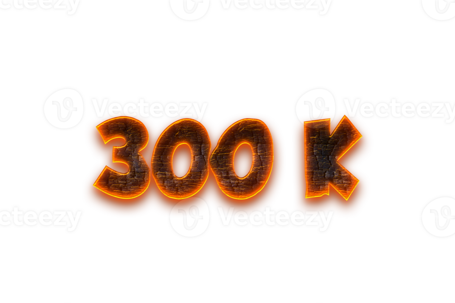 300 k subscribers celebration greeting Number with coal design png