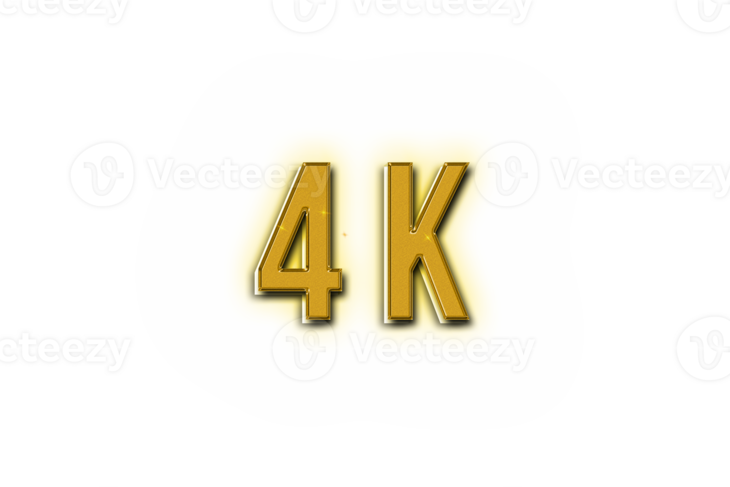 4 k subscribers celebration greeting Number with golden design png