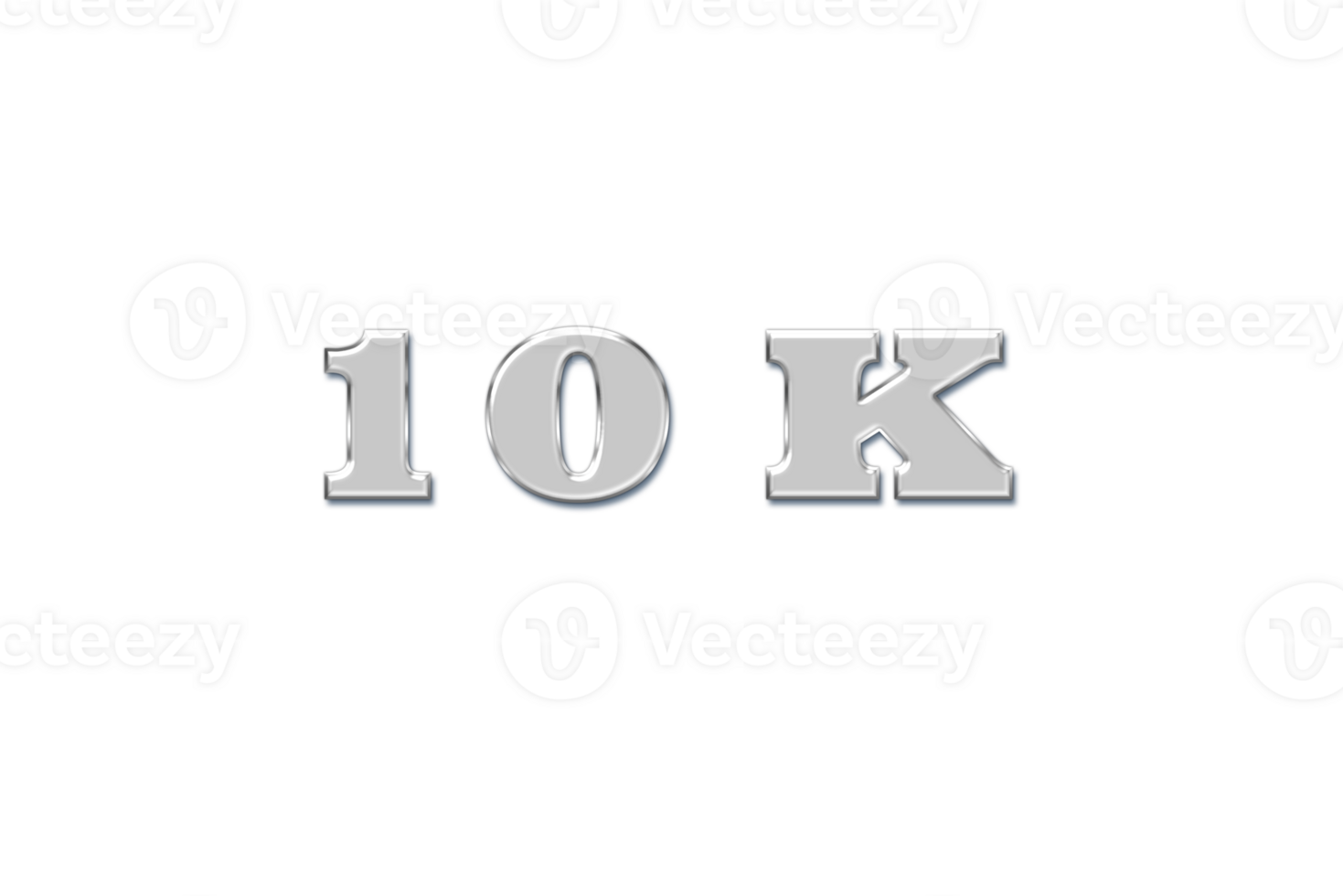 10 k subscribers celebration greeting Number with glass design png