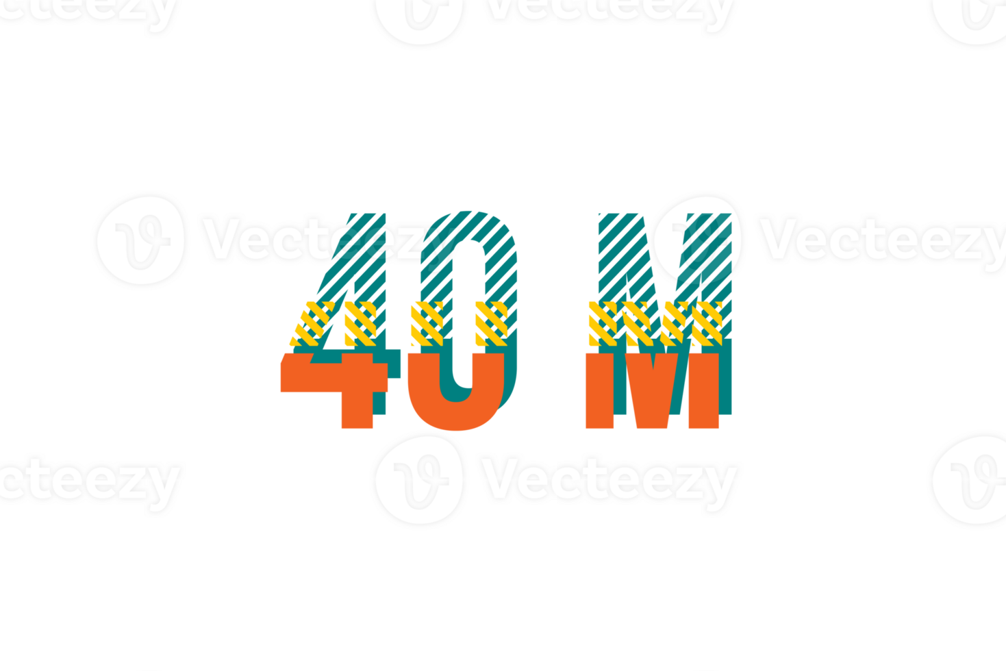 40-million-subscribers-celebration-greeting-number-with-strips-design