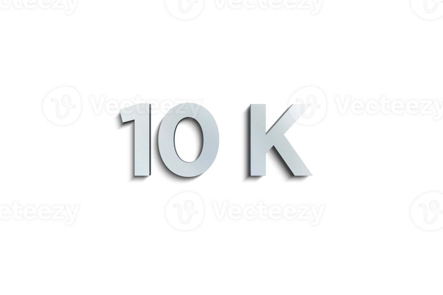 10 k subscribers celebration greeting Number with steel design png