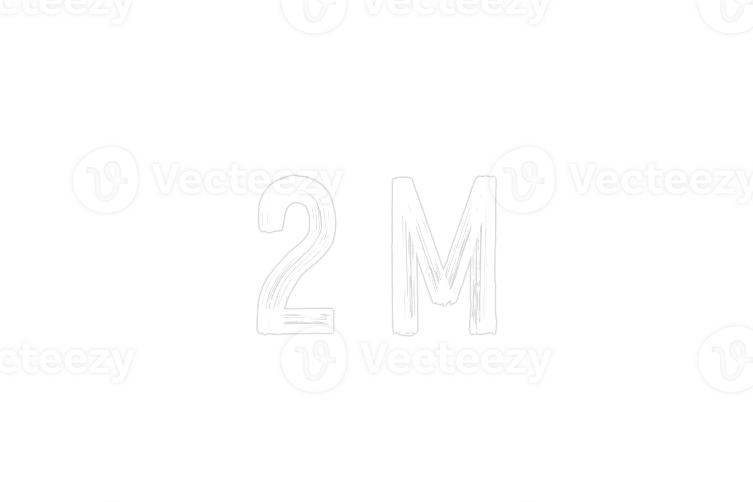 2 million subscribers celebration greeting Number with chalk design png