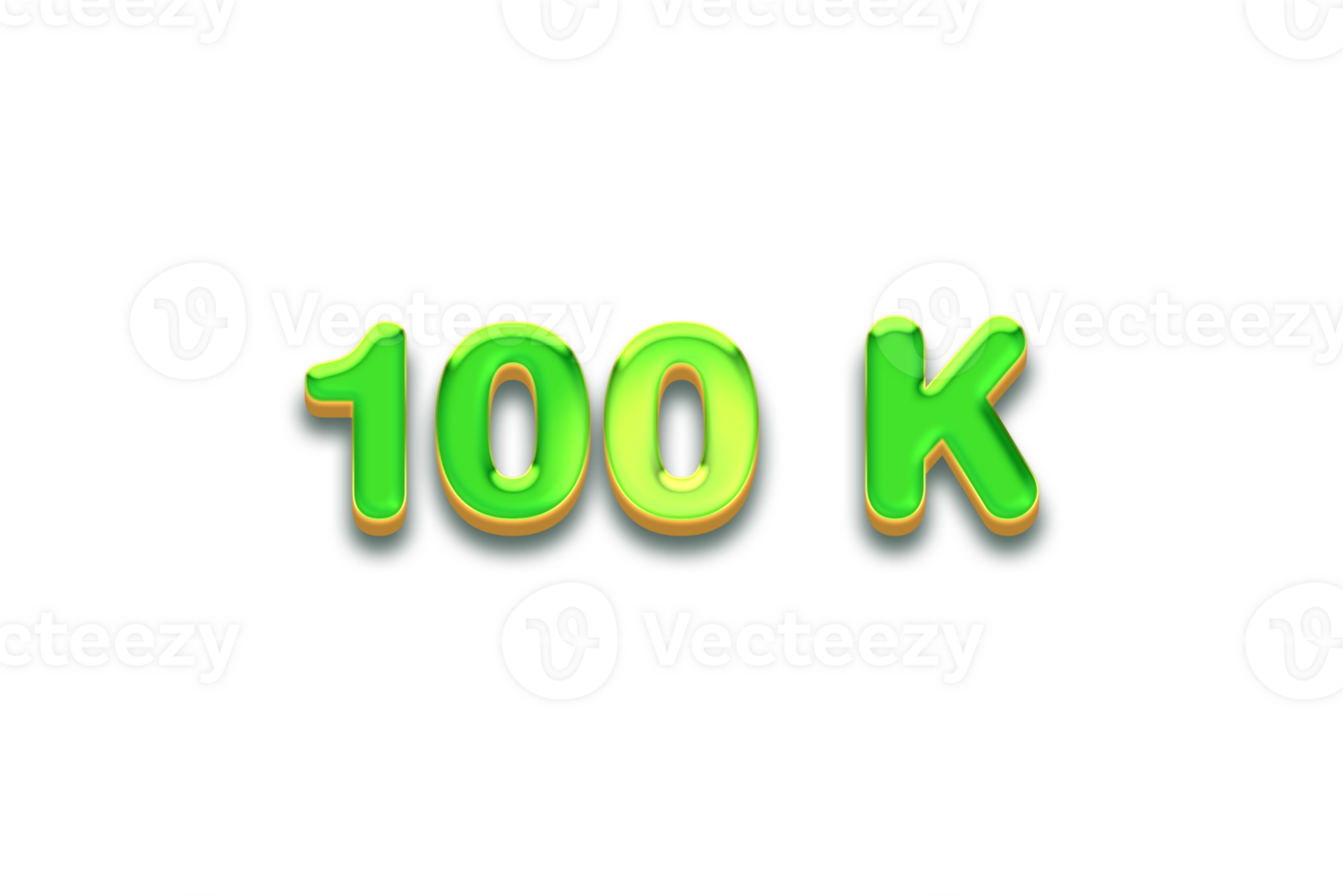 100 k subscribers celebration greeting Number with candy design png