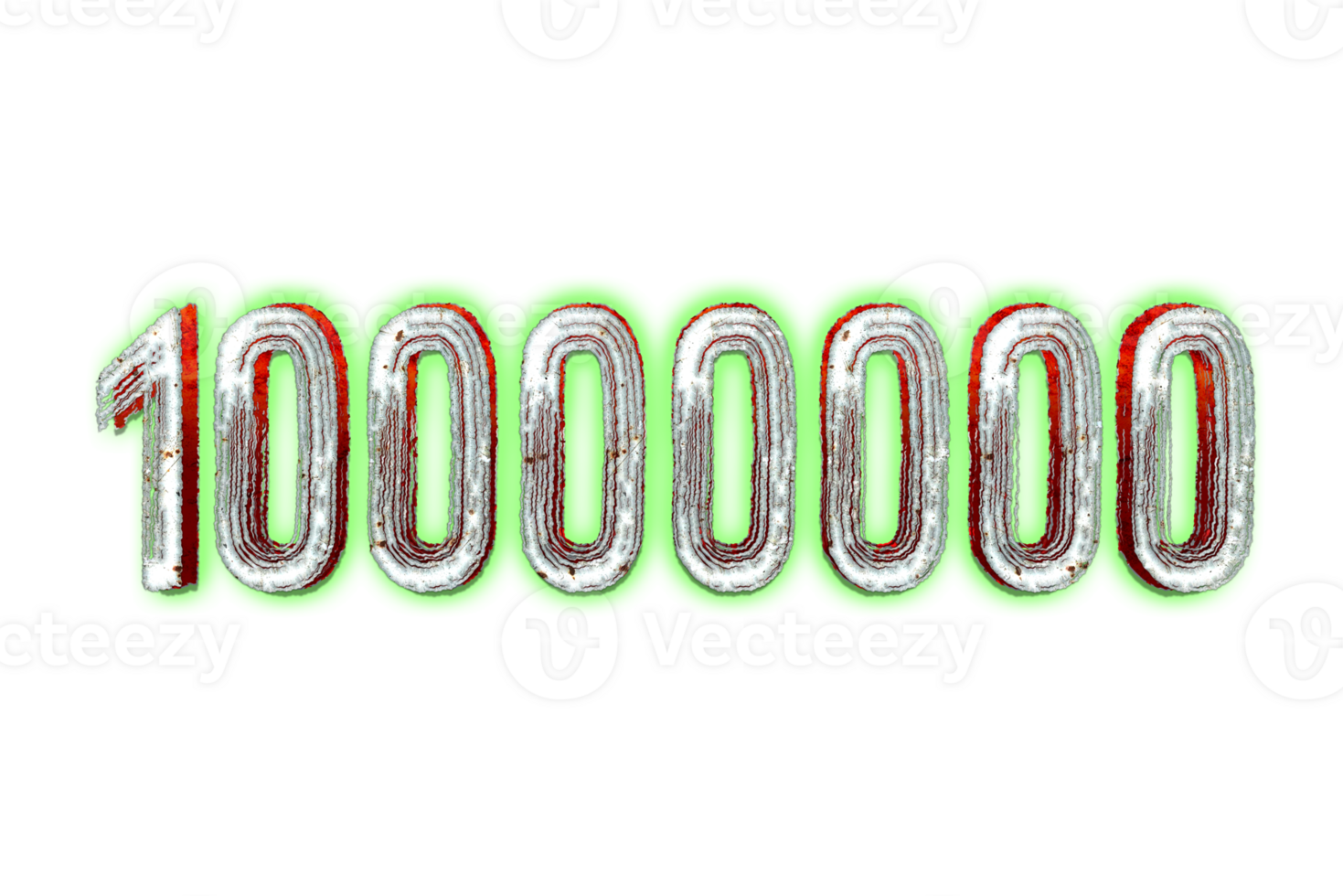 10000000 subscribers celebration greeting Number with horror design png