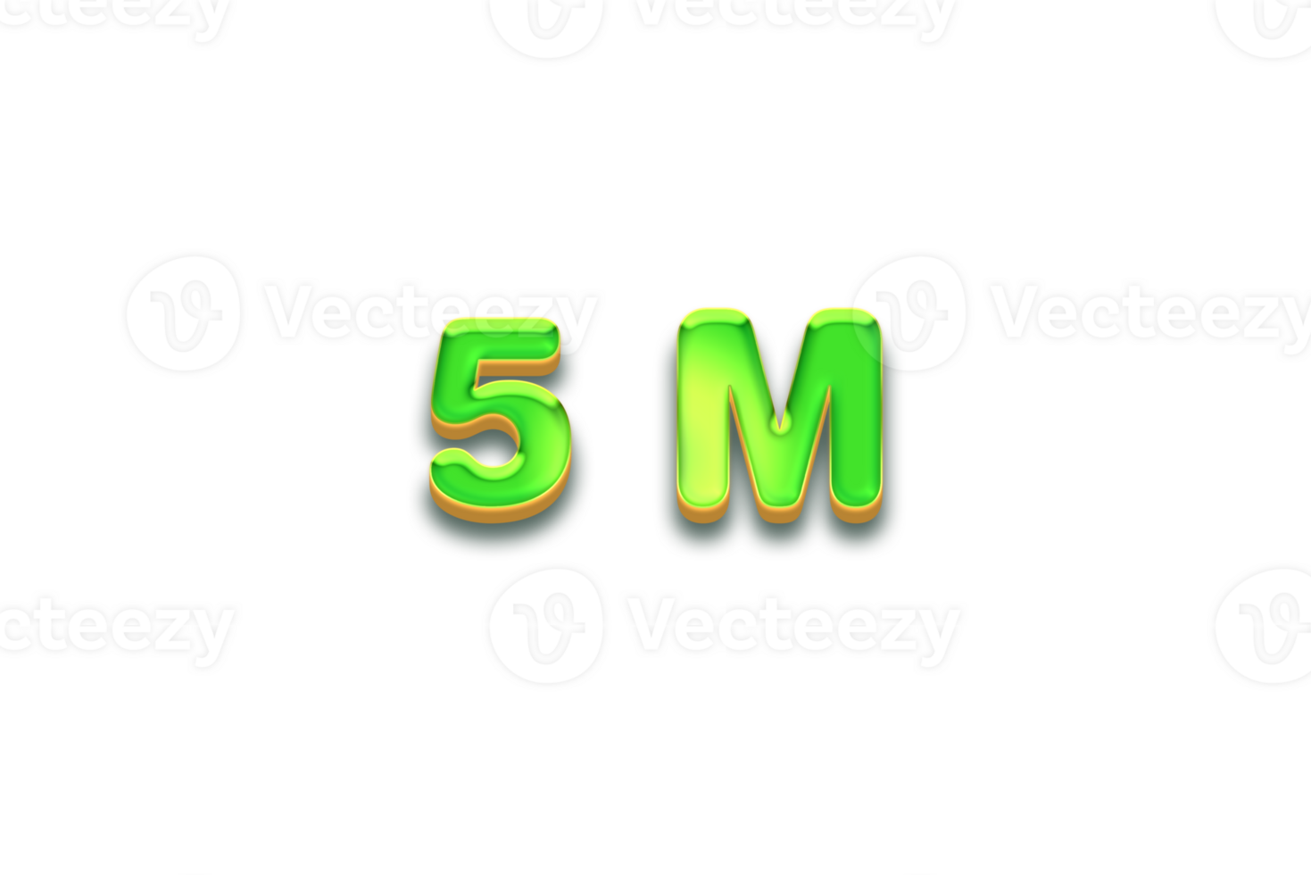 5 million subscribers celebration greeting Number with candy design png