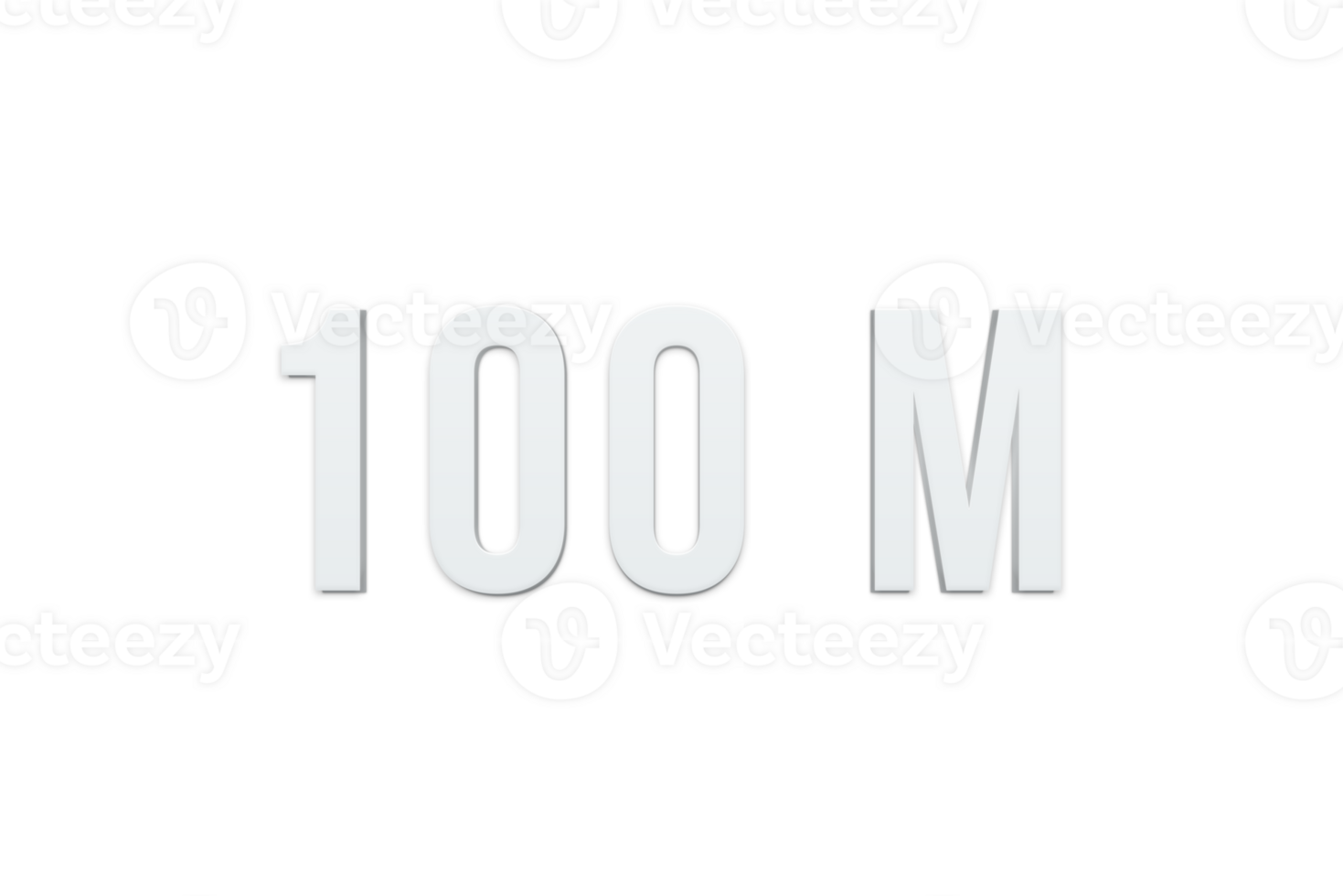 100 million subscribers celebration greeting Number with minimal design png