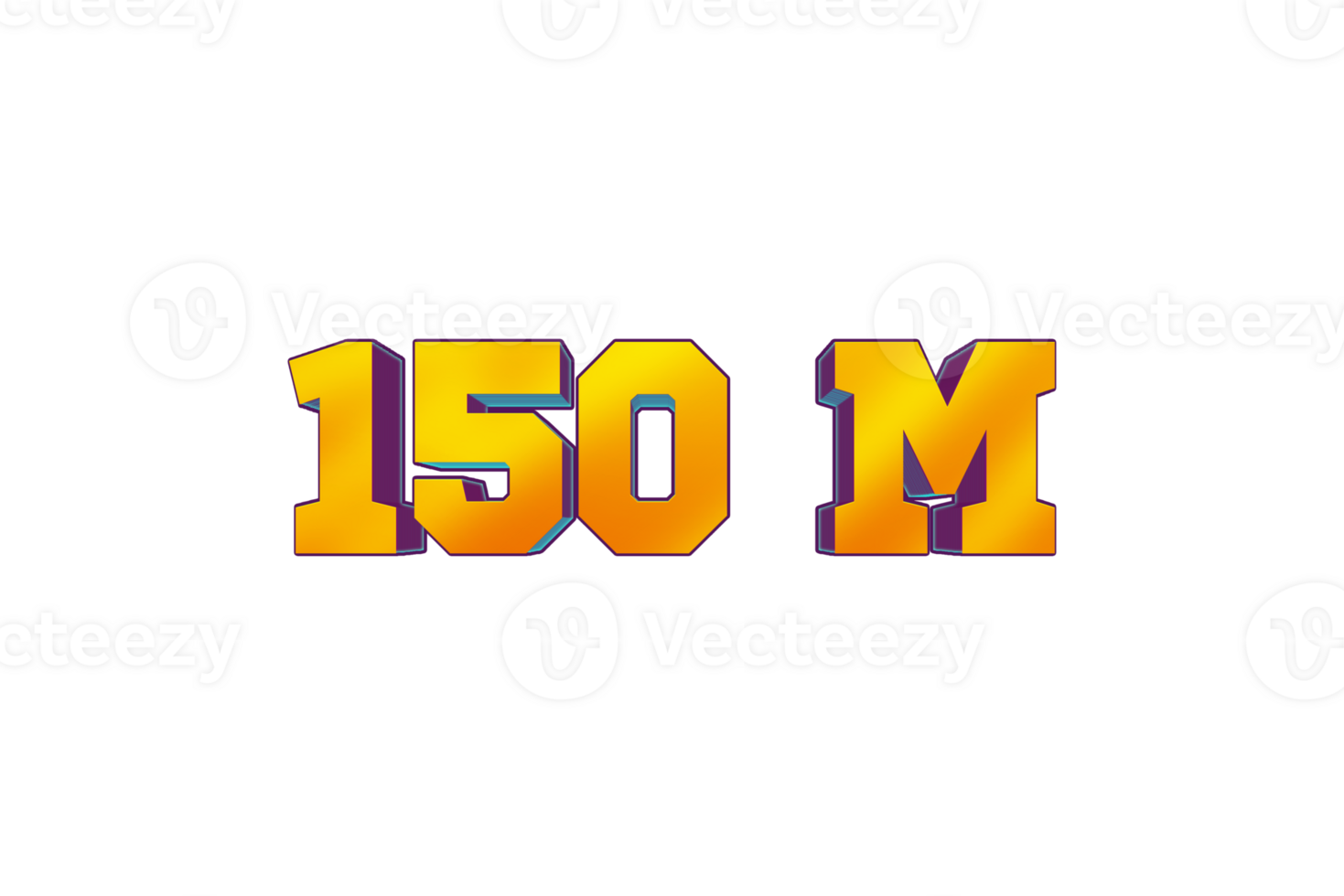 150-million-subscribers-celebration-greeting-number-with-3d-design