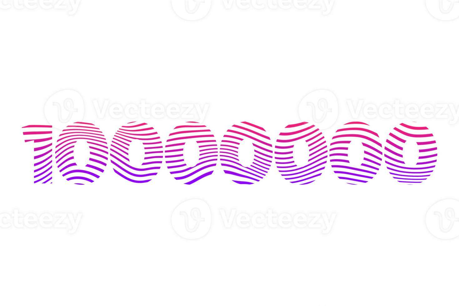 10000000 subscribers celebration greeting Number with waves design png